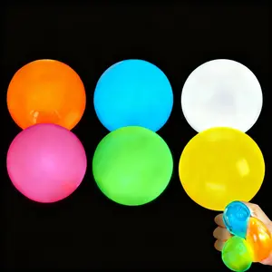 4Pcs Glow in The Dark Sensory Balls, Upgraded Glowing Sticky Balls Stick to The Ceiling, Stress Relief Sensory Ball Toys for Adults & Kids, Stocking Stuffers, Asmr Cool Stuff & Party Favors