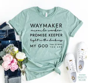 Waymaker Shirt, Miracle Worker Tshirt, Promise Keeper, Jesus Shirt, Christian Tee, Inspirational Shirt, Light in the Darkness, Positive Tee