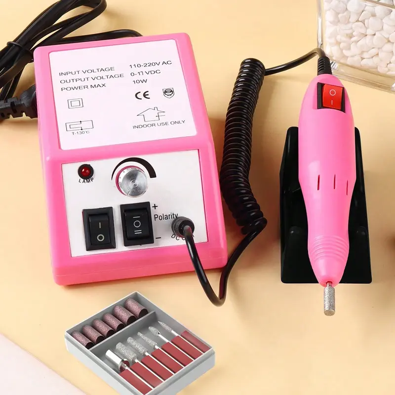 Professional E-File Nail Drill Set - Unisex Indoor Use Pedicure Machine with Grinding, Filing, Polishing, Gel Exfoliating Functions for Manicure (E-File Nail Drill Pedicure Tool)