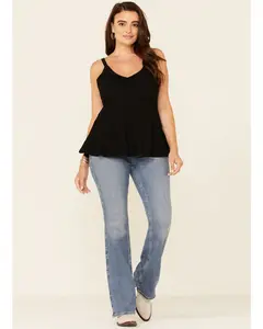 Rebel Mid Rise Bootcut Stretch Denim Jeans