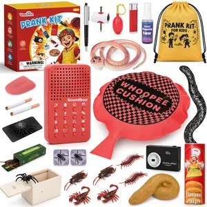 Prank Kit for Kids, 20 Funny Gags & Practical Joke Toys with Sound Effects Machine, Ultimate Practical Jokes Prank Gifts for Boys & Girls, Prank Toys Pack Set Box for April Fools Party Birthday