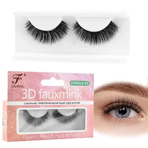 Face Miracle Handcrafted 3D Faux Mink False Lashes, Medical Grade Sterile Eyelashes with 0.1mm Invisible Band, Fluffy Volume (Adhesive Required)