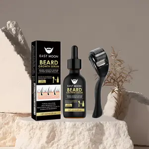 East Moon Beard Care Set, Serum and Roller Kit, Men's Daily Care, Lightweight and Easy to Use, Ideal Gift for Boyfriend Husband Dad, Nourishing