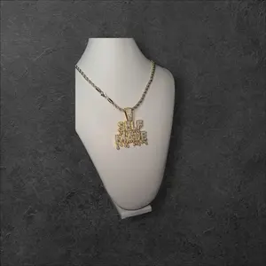 High-End Fashionable Angel Wings and Heart Pendant Necklace for Men - 14k Gold Plated 24 Inch Rope Chain, Birthday/Anniversary Gift