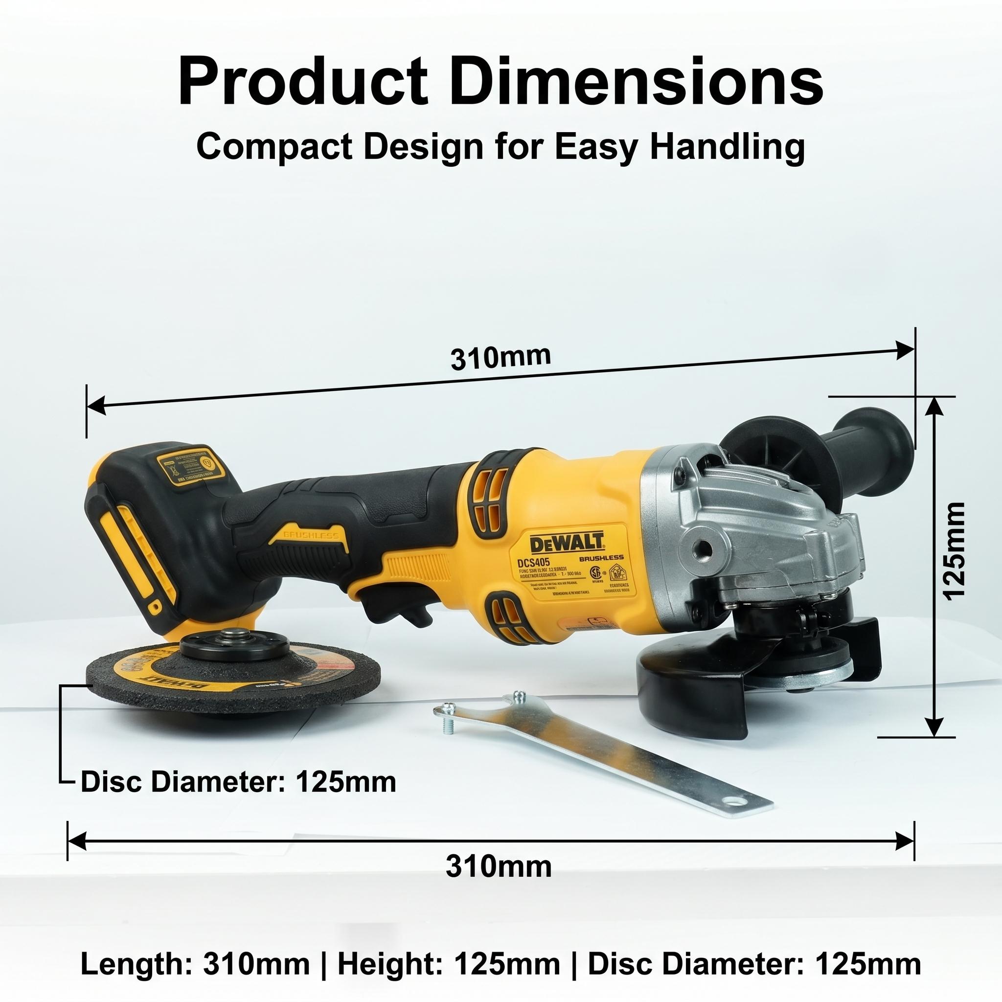 Dewalt DCG405 20V 9000Rpm 125mm Grinder For Metal Fab professional grade