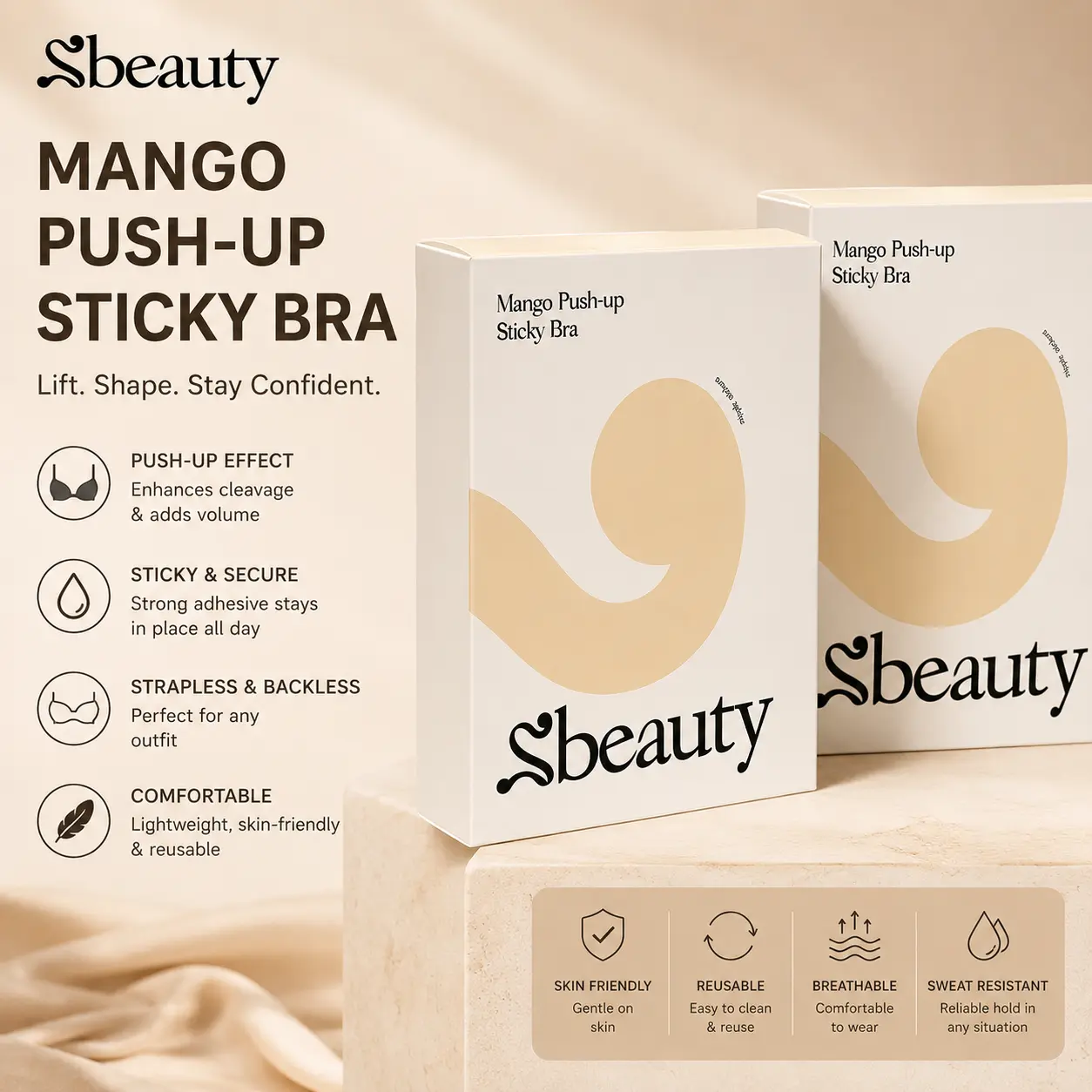 Mango Push-up Sticky Bra