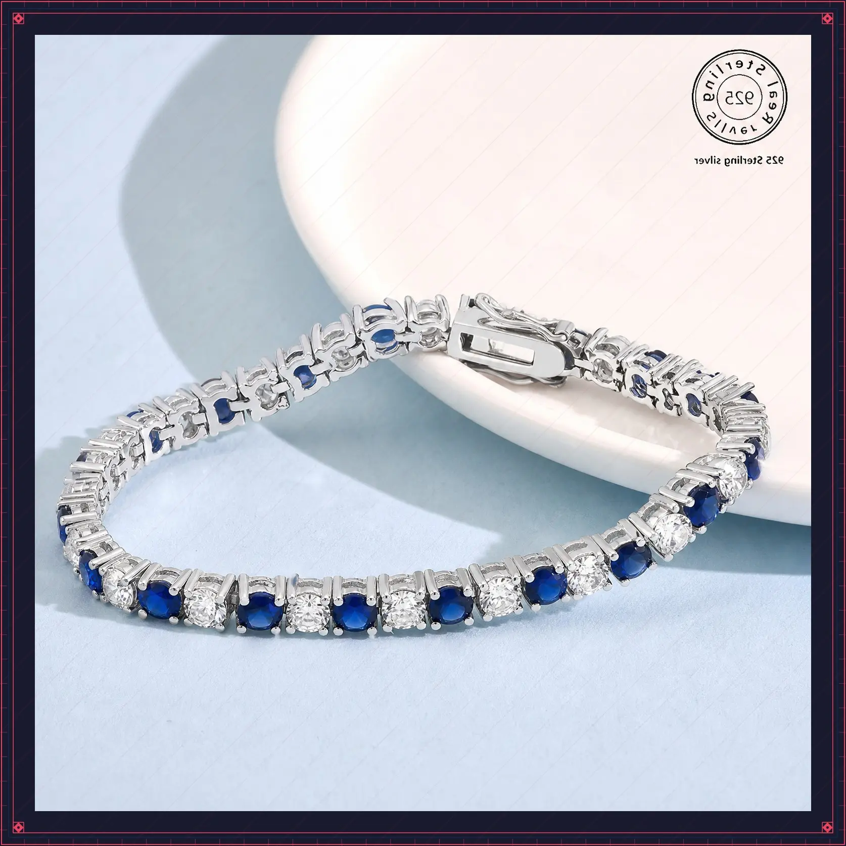 One luxurious Italian 925 silver 5A CZ bracelet, meticulously crafted by an Italian designer and handcrafted, is a perfect anniversary gift suitable for various occasions such as banquets bangle healing  jewelry popular gift