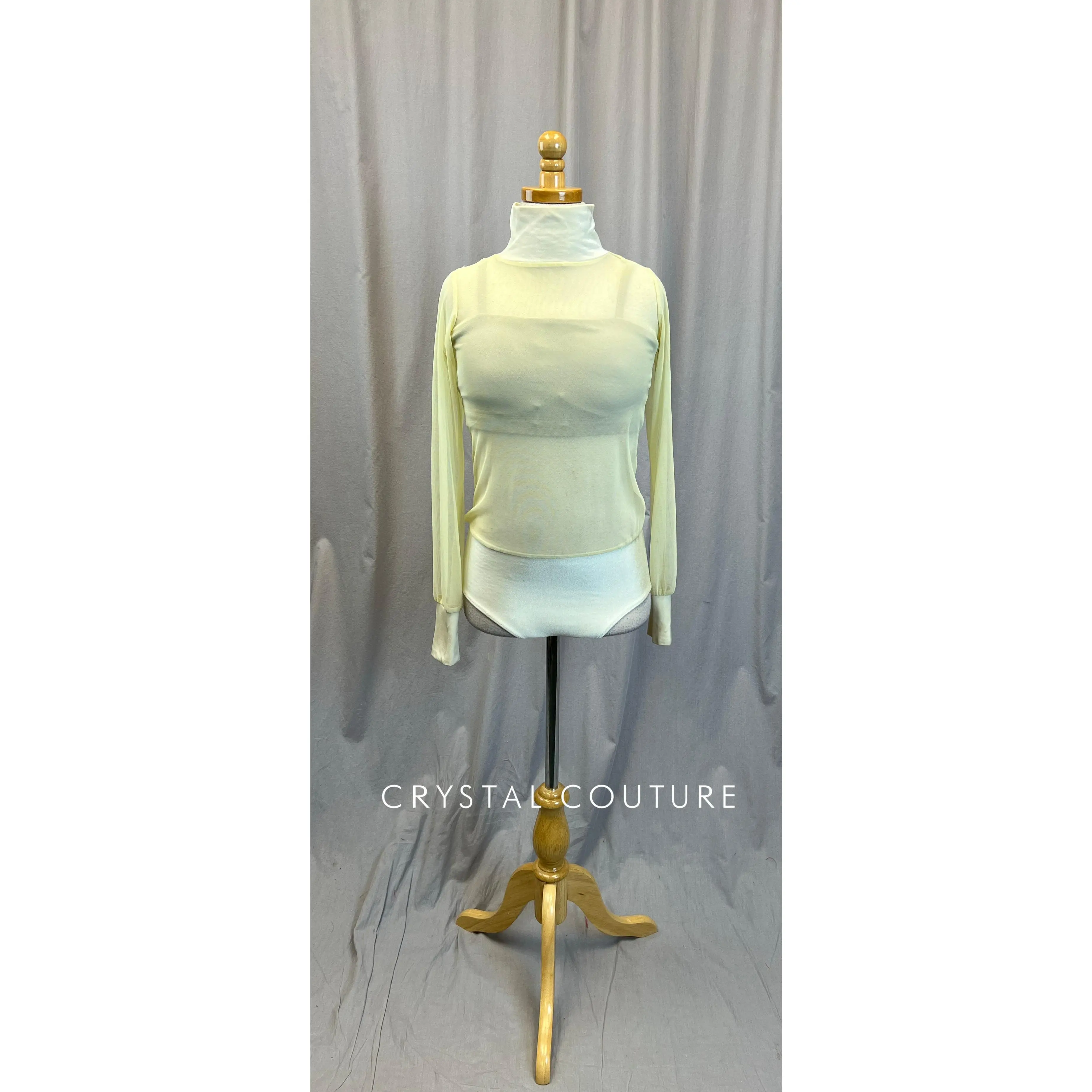 Ivory Mesh and Lycra Leotard