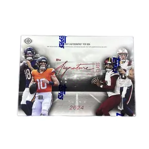 Topps 2024 Signature Football Class Trading Card Pack with 6 Packs and 5 Autographs per Box