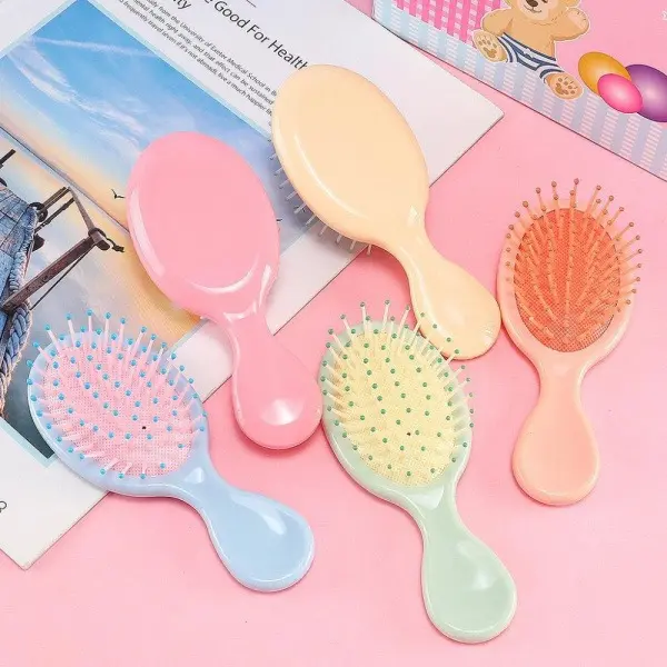 2pcs Portable Mini Air Cushion Detangling Hair comb, Anti Static Scalp Massage Paddle Comb for Travel Daily Hair Styling