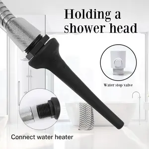 Shower Head with Water Stop Valve, Bathroom Accessories, Cleaning Tool, Small Handheld Sprayer, Daily Care, Travel-Friendly, Home Accessories