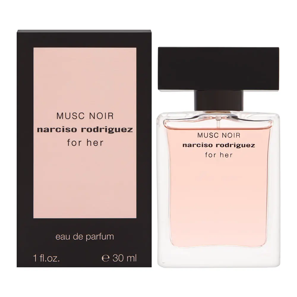 Narciso Rodriguez Musc Noir for Her Eau de Parfum, a Pure Musk Women's Fragrance with Suede, Rose, and Plum Notes, 1.0 oz Spray, Single Item