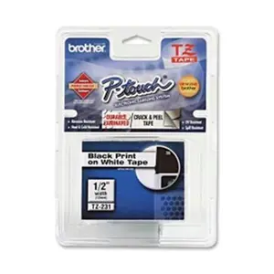 Brother International TZE-231 0.47" Black on White tape for P-Touch