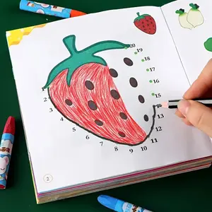 Number & Shape Drawing Book for - Creative Line Art Activity with Colorful Illustrations, Connect-the-Dots, Doodle Book, Learn Numbers, to Boost Skills, Educational Drawing Book for Fine Motor Skills Development, Drawing Book |   Interactive Design |
