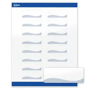 Avery Printable Rectangle Address Labels with Sure Feed Technology, Pre-Printed Colorful Design, Glossy White, 1" x 2-5/8", Laser & Inkjet Compatible, 160 Total