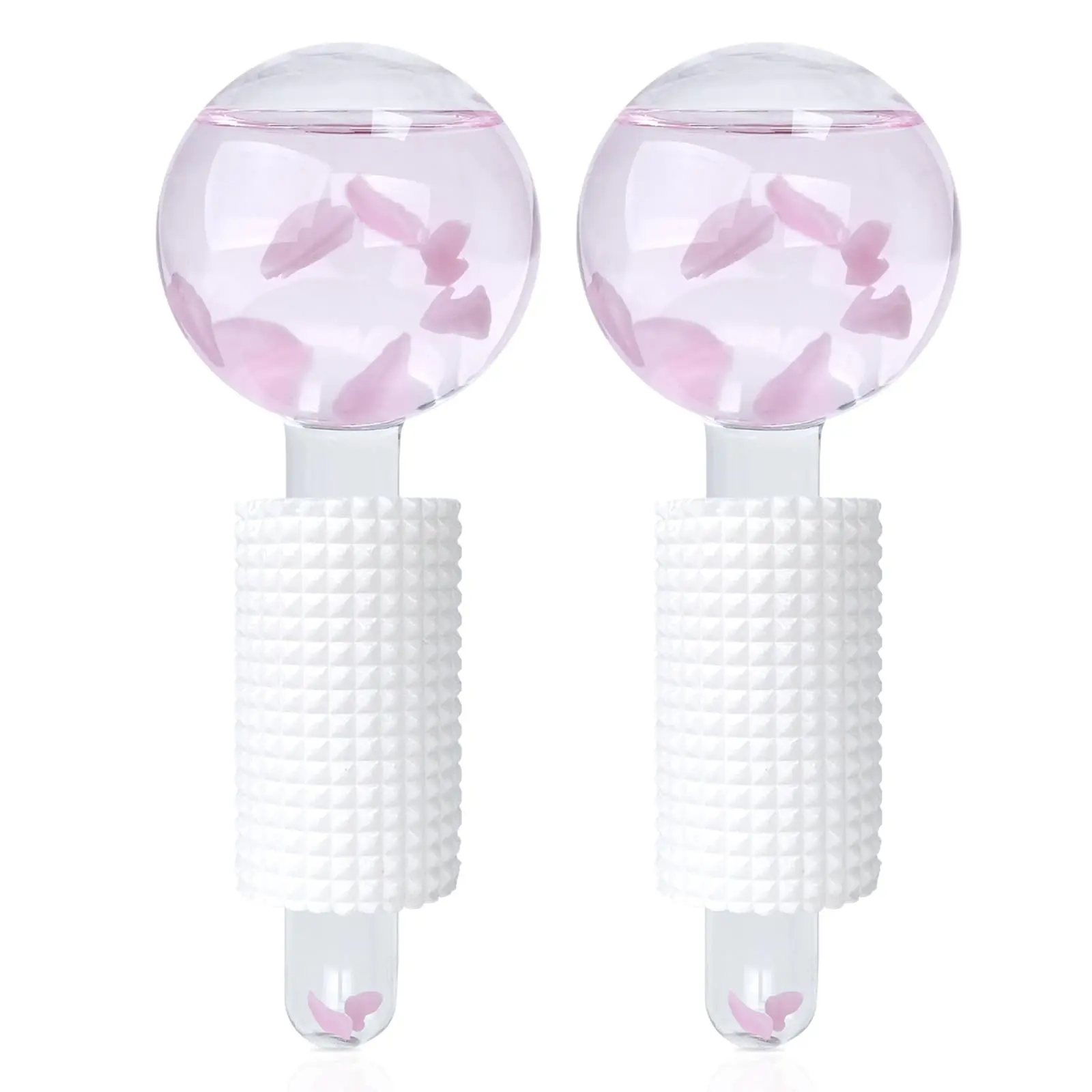 2pcs Ice Globes & Ice Roller for Face and Eyes, Facial Massage Tools, Reduce Wrinkles & Puffiness, Cooling Globes & Roller Ball for Glowing Skin