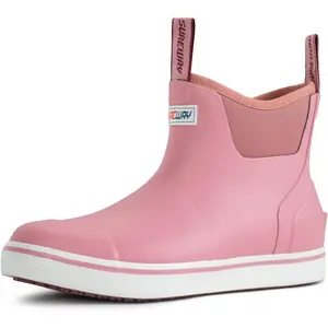 Women's Short Waterproof Neoprene Rubber Ankle Fishing Deck Boots Lightweight Slip-Resistant Durable Comfortable Footwear for Garden Work Walking Shoes Girl