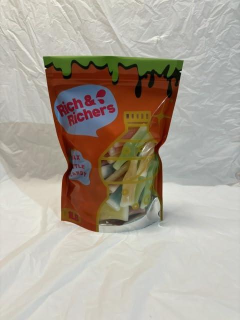 Nik-L-Nips Vintage Wax Bottle Candy Drinks – Old School Halloween Candy, 80s & 90s Nostalgic Treats, Party Favor Bag, Sweet and Sour Mix, Mini Drinks, 1 Pound Pack