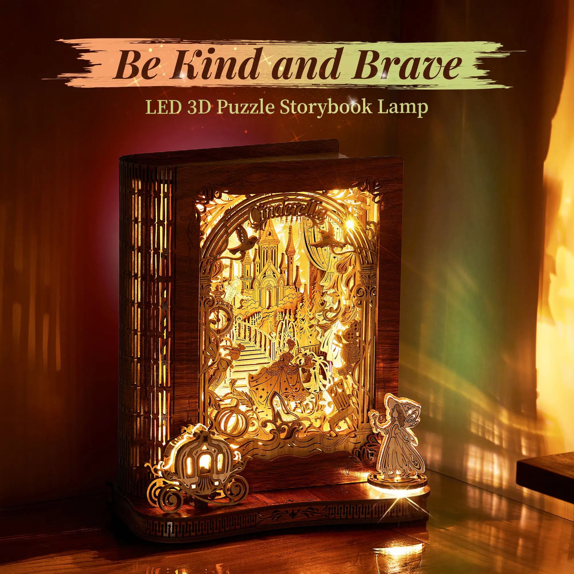 Summervibes-FUNPOLA LED 3D Puzzle Nightlight-DIY Storybook Book