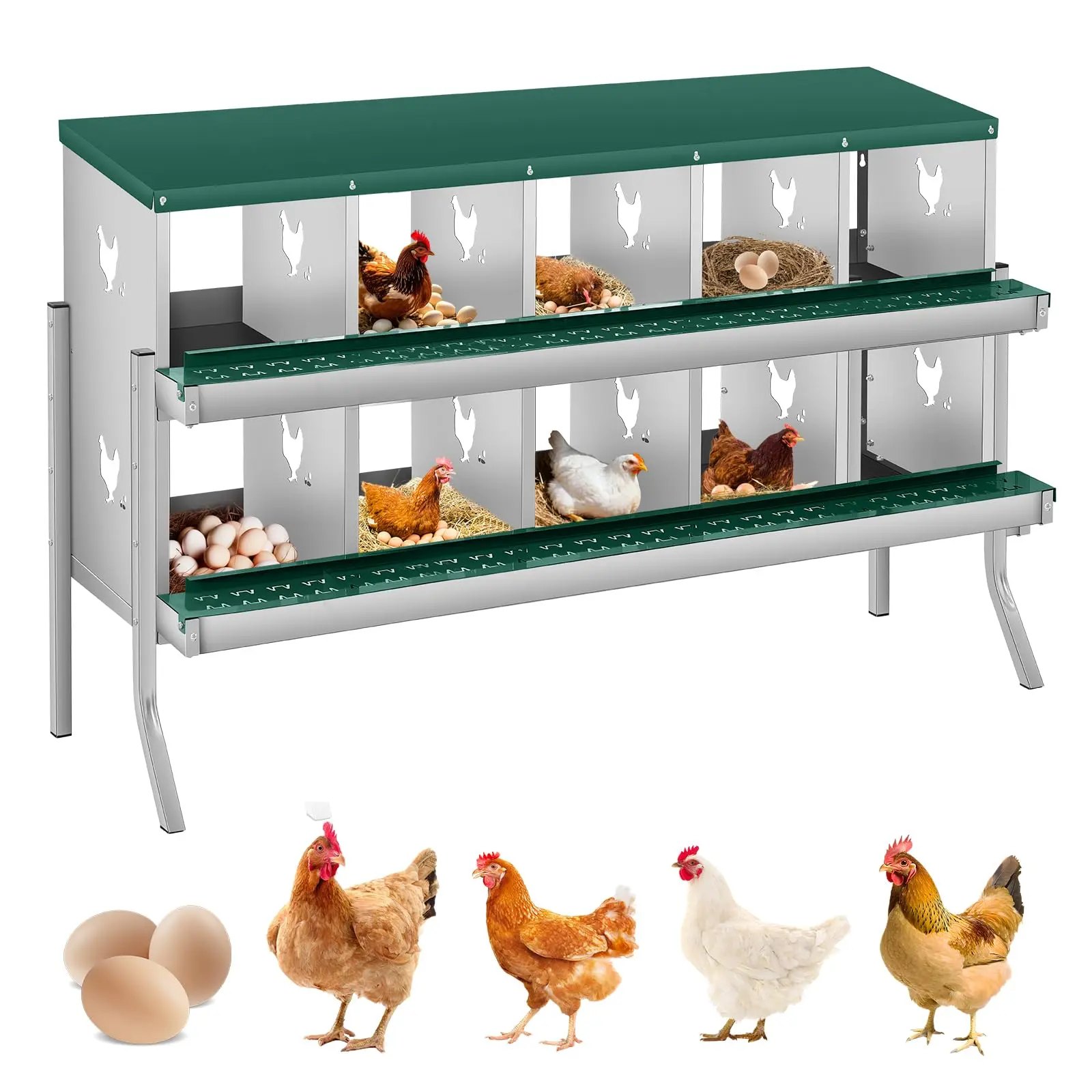 10-piece set of chicken nesting boxes for cooking eggs, bird nesting boxes, egg laying boxes for hens