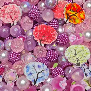 【D.P.C】Color Thems -  Acrylic DIY Beads Mix - 150ml 300ml 650ml Sizes for Bracelets Phone Charms Necklaces Hair Beads Bag Chains Earrings Rings Hair Ropes