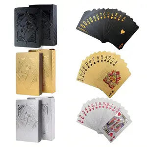 Waterproof Plastic Playing Cards, Card Set, 55-Card Box Funny Card  Funny Rose Print for Teenagers and Adults, Ideal Party  and Outdoor Activity Magnetic Chess Family Game