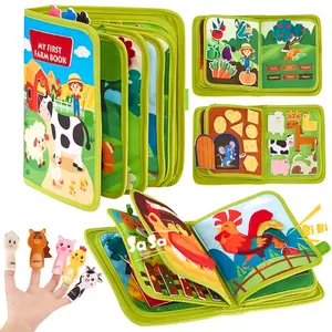 My First Educational Farm Busy Book for Toddlers - Montessori Quiet Book with 18-in-1 Activities, Fine Motor Skills & Preschool Cognitive Development Toy, Travel Learning Sensory Book with Matching & Sorting Games