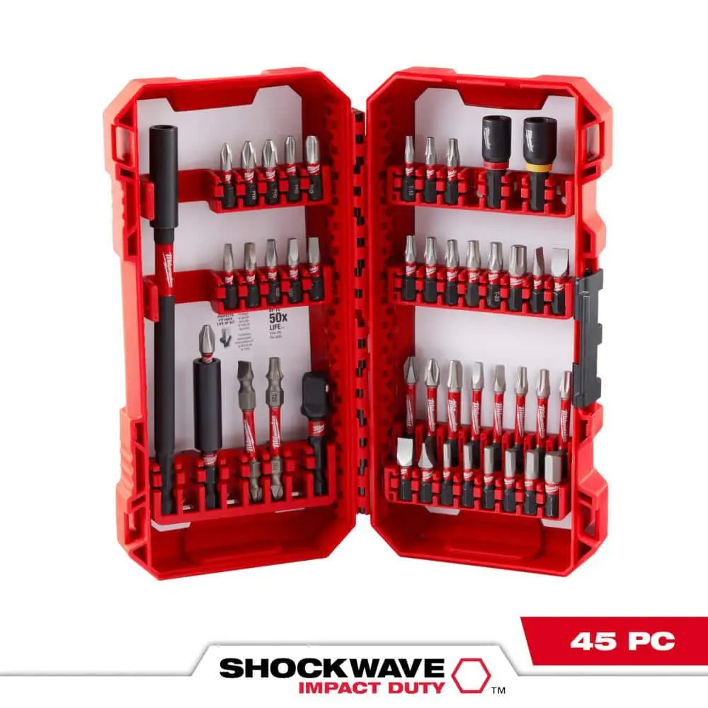 Milwaukee SHOCKWAVE Impact Duty Alloy Steel Screw Driver Bit Set (45-Piece)