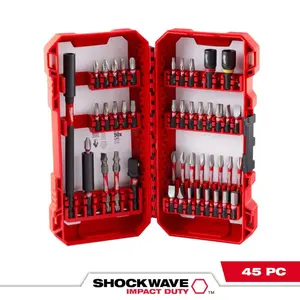 Milwaukee SHOCKWAVE Impact Duty Alloy Steel Screw Driver Bit Set (45-Piece)