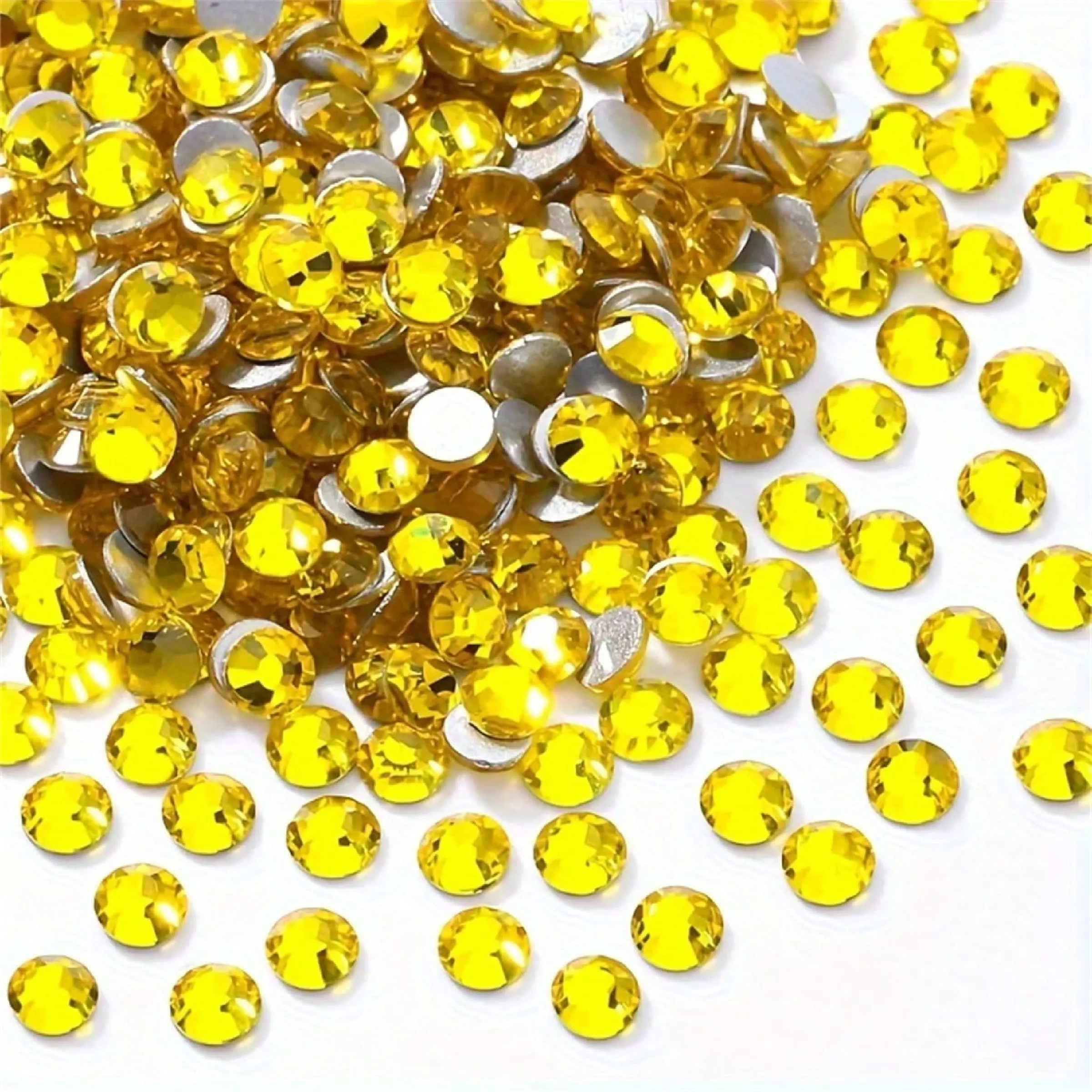 1000/2000pcs 3-6mm Flat Back Resin Rhinestones, Round Jelly Gemstones for Accessories, Shoes, Clothes, Cosmetics, Bags, Decoration