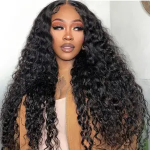 Bling Hair Curly Wigs Glueless Wig Human Hair Ready To Wear  Water Wave Pre Cut 5x5 6x4 Closure Lace Front Wig 13x4 Deep Wave Lace Frontal Wigs