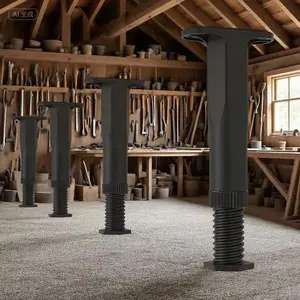 Heavy Duty Adjustable Furniture Legs for Bed Frame Support, Sturdy Replacement Legs for Sofa/Dresser/Table, 4-Pack (8.3"-14.5") Center Slats Support, Durable Steel Construction, Easy Installation No Tools Required