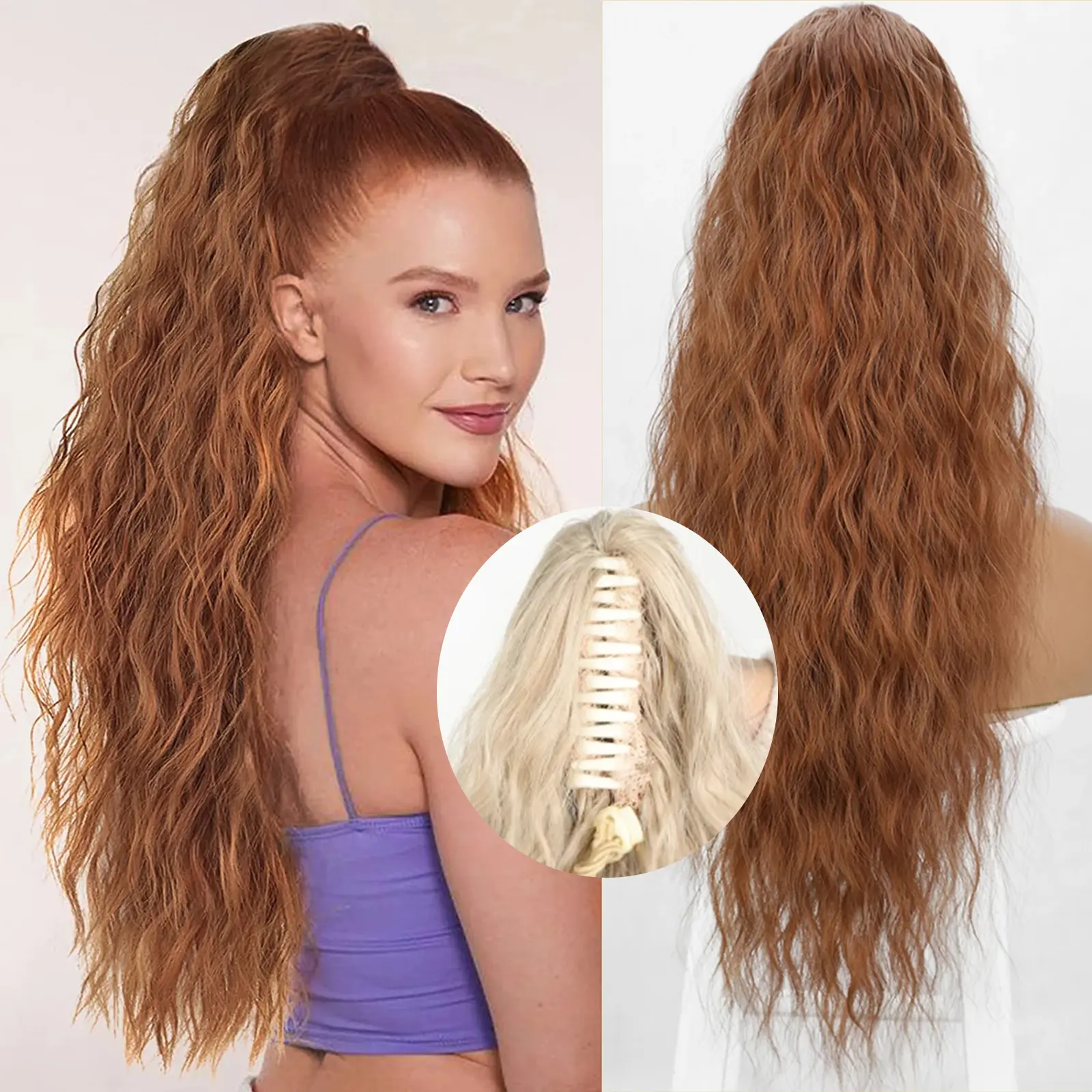 Claw Clip 26inch Copper Red