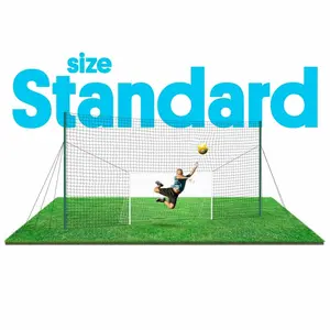 3-in-1 Soccer Goal Trainer Standard Size Goal Rebounder Backstop for Kids & Teens 10x21 Feet Easy Assembly Patented Design