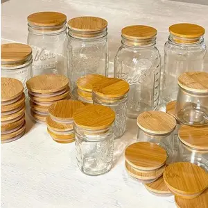 Bamboo Mason Jar Lid w/ Silicone Seal