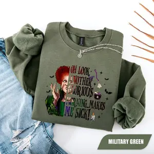 Halloween Sanderson Sisters Sweatshirt, Oh Look Another Glorious Morning Makes Me Sick Shirt, Hocus Pocus Sweater, Halloween Winifred