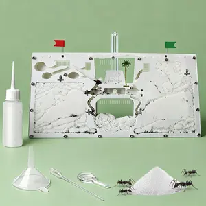Teaching Ant Farm Kit, Expandable Ant Colony Observation Castle with Sand & Tools , Educational Science Habitat for All Ages Drinking Tower Food Basin