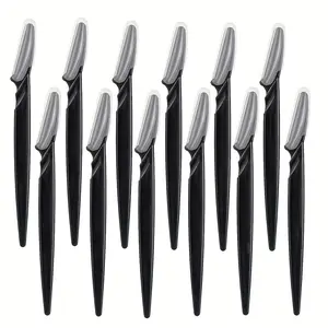 30-Pack Eyebrow Razor and Dermaplaning Tool Set | Bulk Facial Hair Remover for Women Face with Precision Scissors | Safe Peach Fuzz Trimmer Kit