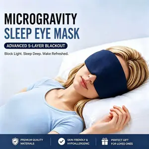 Weighted Eyes Mask for Sleeping,Sleep Mask Light Blocking for Women & Men with Ear Muffs for Quiet Night, Gravity Glass Bead Filling Eye Mask for Sleeping,Meditation,and Traveling Eye Mask for Better Sleep