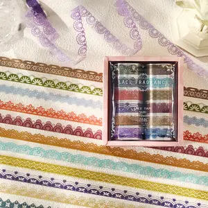 Handmade Diary Tape Set, 12 Rolls Per Box Silk Shape Scrapbook & Journal Making, DIY Gift Wrapping Decorative Tape, Greeting Cards, Crafts Kit, Crafting Kit