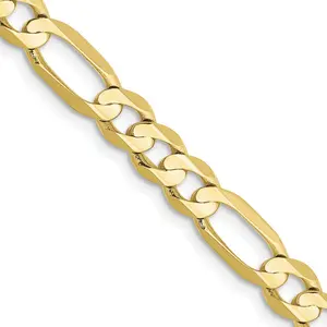 10K 5.5mm 24In Concave Open Figaro Chain