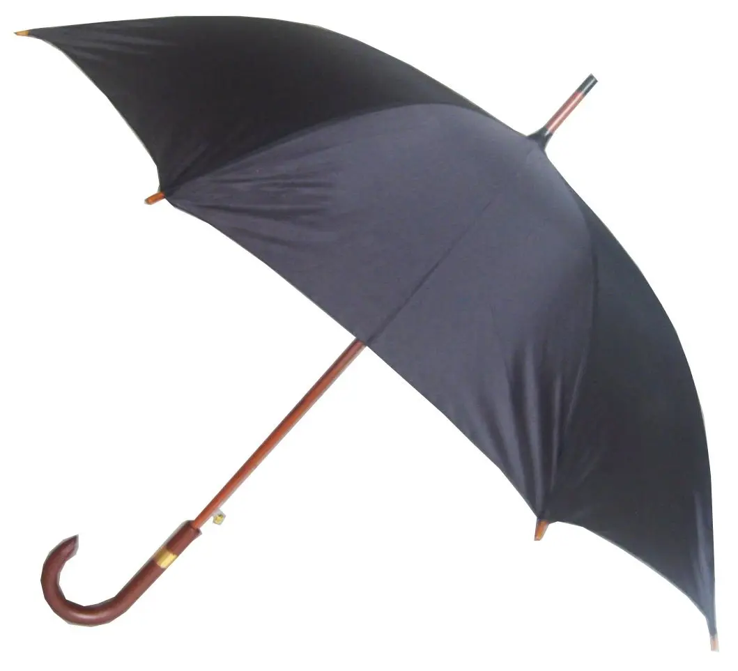 212 MAIN Classic Curve Auto-Open Umbrella - Medium-Size, Wooden Shaft/Handle/Tips, Lightweight Steel Frame, Pongee Fabric, 468in Arch Coverage, Wind-Resistant, Rainproof, Wind Resistant Umbrella
