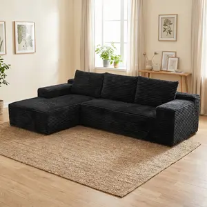 106 "Modular combination sofa, L-shaped sofa, modern boneless sofa, living room sofa, box sofa, deep seat, compression sofa, no assembly required outdoorfun