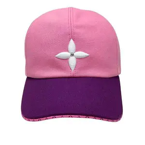 Pre-owned Louis Vuitton Silk Small Leather Goods Cap Play Flower Monogram Cap