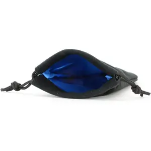 Classic Large Dice Bag - 5x8 Inches with Drawstring Closure and Durable Design - Holds 100+ Polyhedral Dice (Blue Interior)
