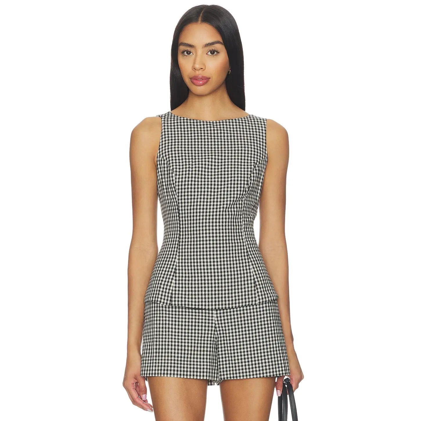 Elodie the Label Birdie Top in Black Gingham