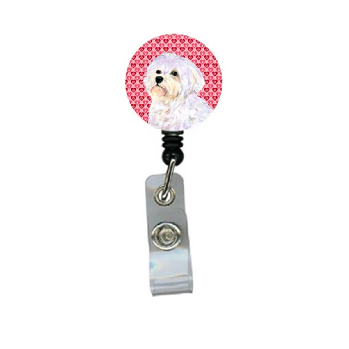 Maltese Retractable Badge Reel Or Id Holder With Clip