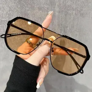 Polarized Aviator Sunglasses, Retro Tinted Lens Vintage Shades, 2026 Summer Trendy UV Protection Fashion Glasses Unisex for Driving & Daily