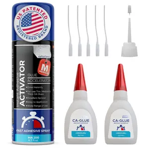 CA Glue with Activator Kit (2 x 0.8 oz Glue + 6.7 fl oz Activator), Cyanoacrylate Adhesive for  Printing & ,  Bond Super Glue Accelerator Set (1 Pack)