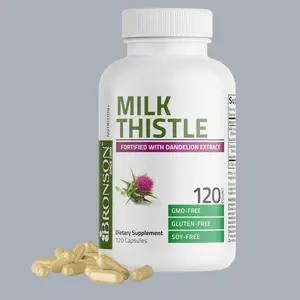 Bronson Milk Thistle Silymarin Marianum & Dandelion Extract Liver Health Support, Antioxidant Support, Detox, 120 Capsules